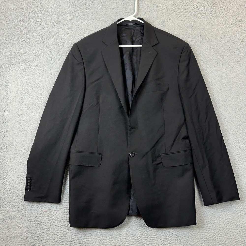 Yves Saint Laurent Blazer Mens 46R Pour Homme Black Wool Sport Coat Italy Made